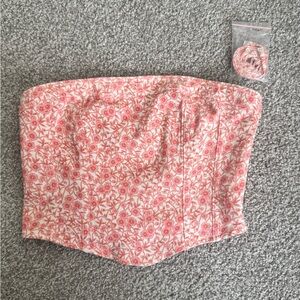 Floral Pink Women's tube top/tank top